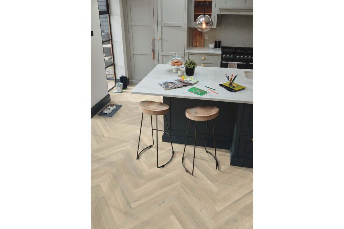 Basque Oak Gluedown Herringbone Luxury Vinyl