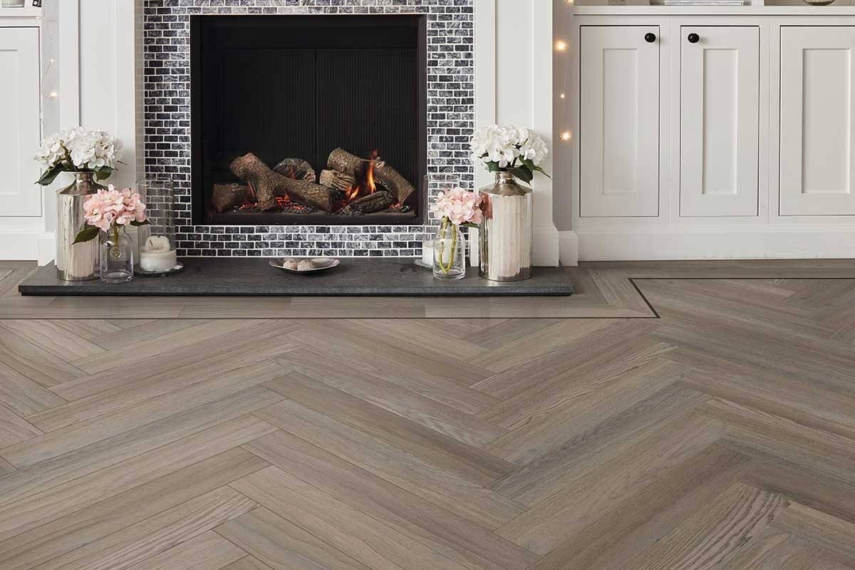 Bellota Oak Gluedown Herringbone Luxury Vinyl