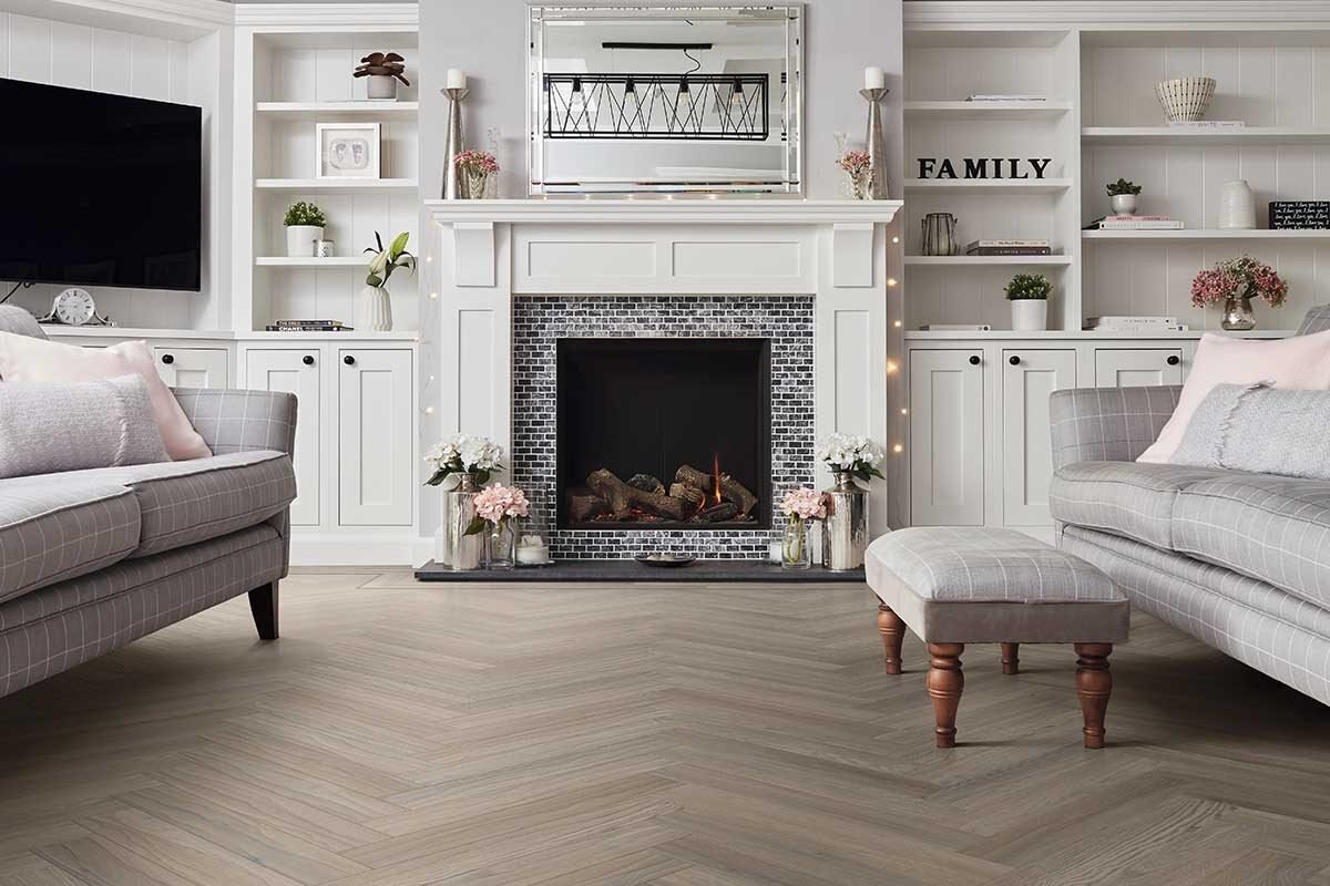 Bellota Oak Gluedown Herringbone Luxury Vinyl