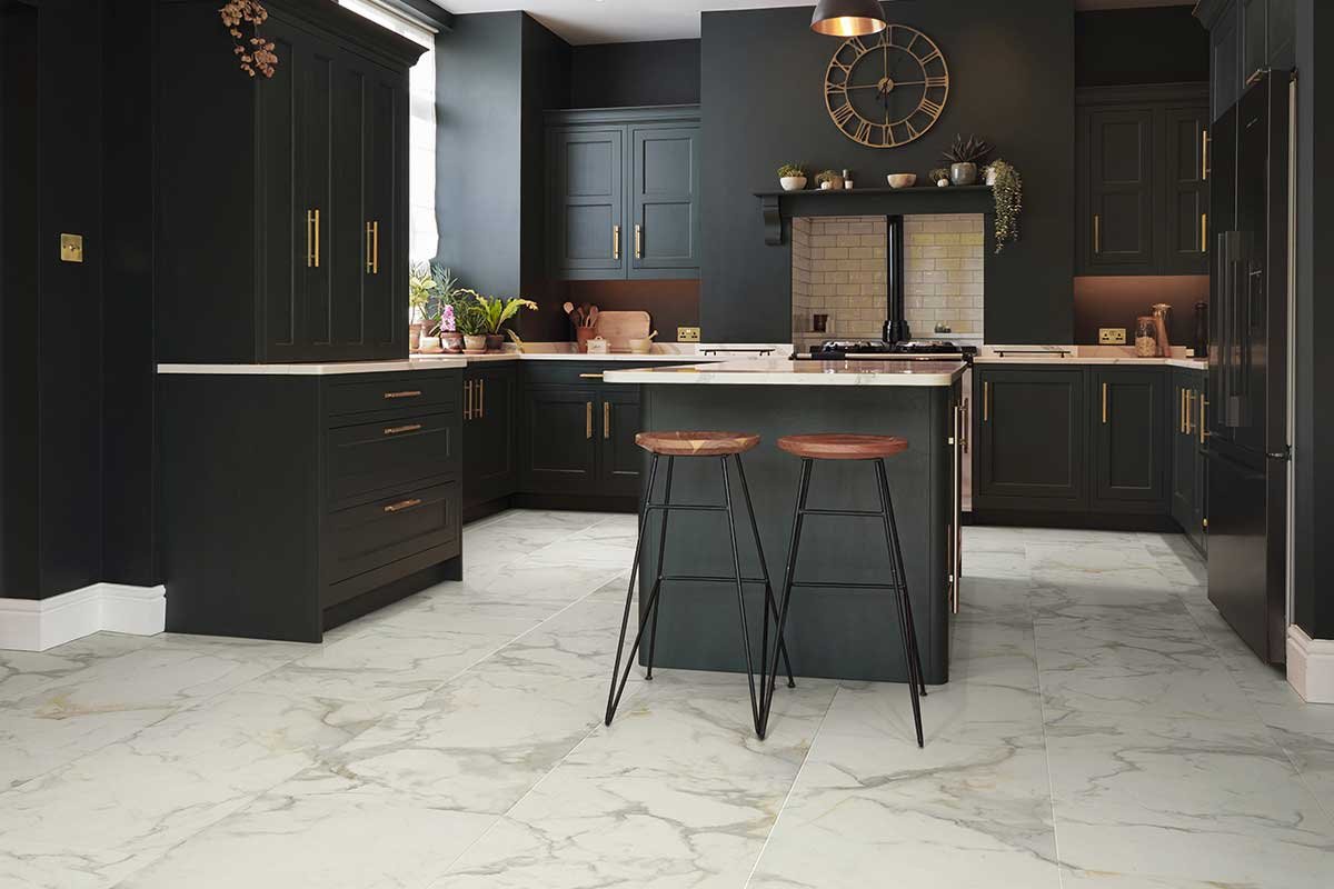 Calacatta d'Oro Gluedown Luxury Vinyl Tile
