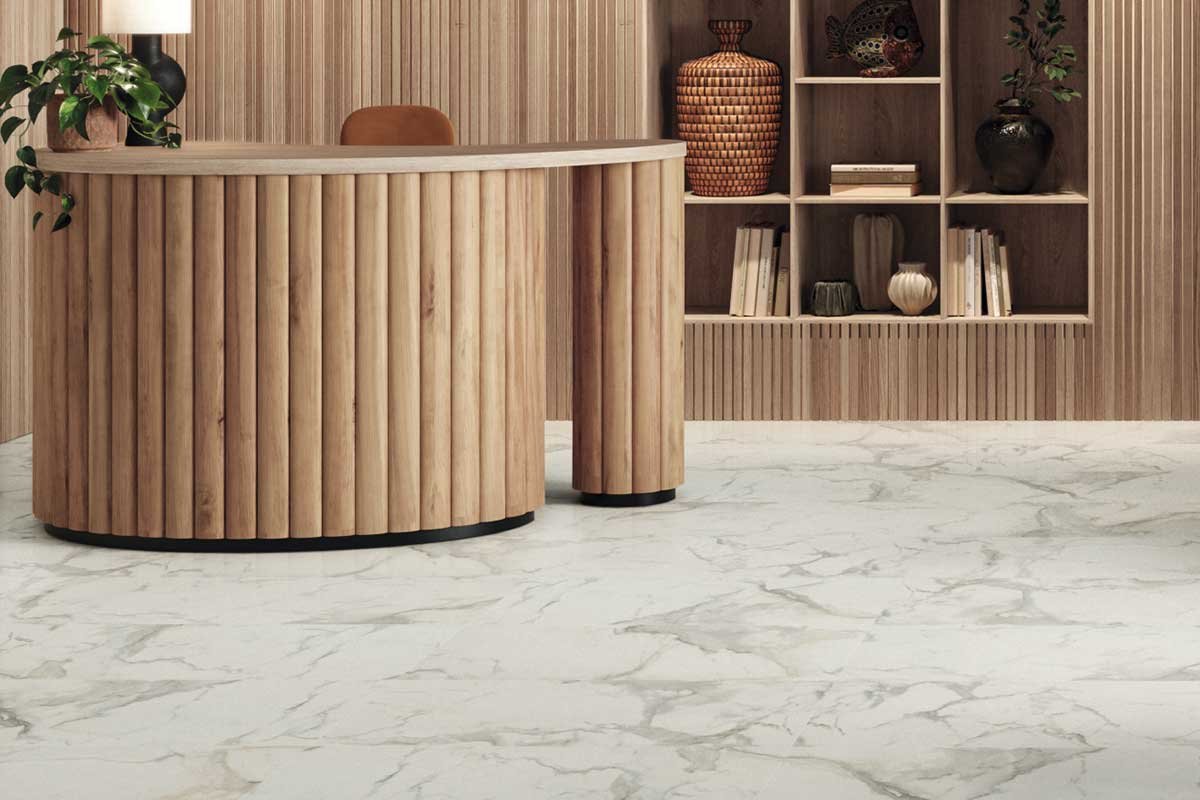 Calacatta d'Oro Gluedown Luxury Vinyl Tile