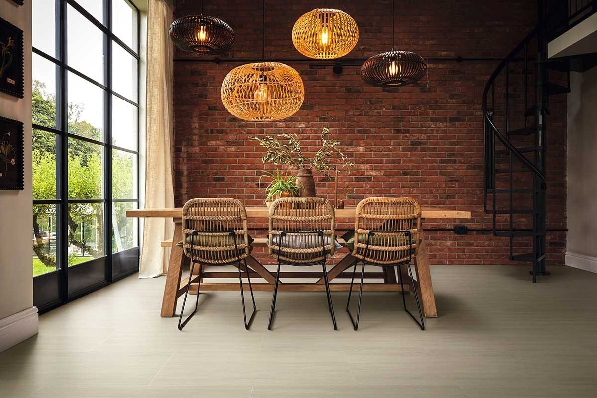 Champagne Travertino Gluedown Luxury Vinyl Tile