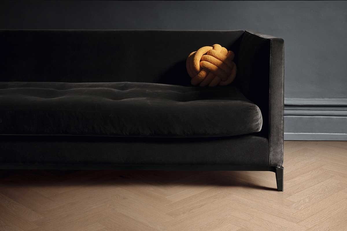 Golden Artisan Oak Gluedown Herringbone Luxury Vinyl