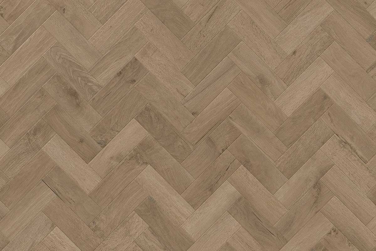 Salon Oak Gluedown Herringbone Luxury Vinyl