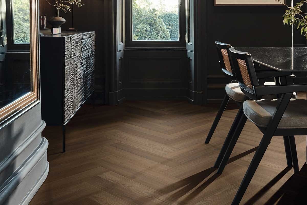 Serrano Oak Gluedown Herringbone Luxury Vinyl