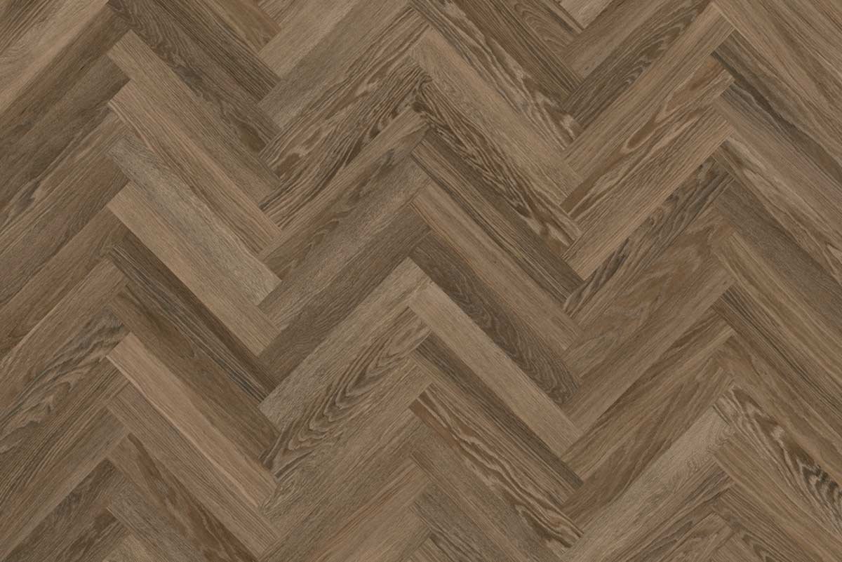 Cocoa Limed Oak Gluedown Herringbone