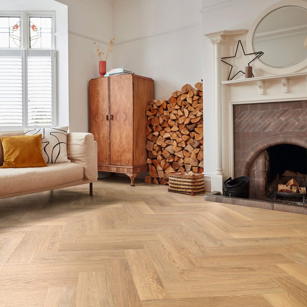 Croftmore Oak Gluedown Herringbone LVT