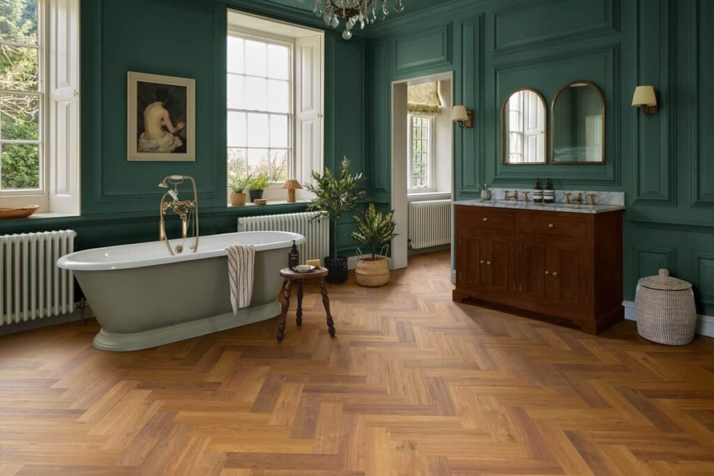 Classic Oak Gluedown Herringbone LVT