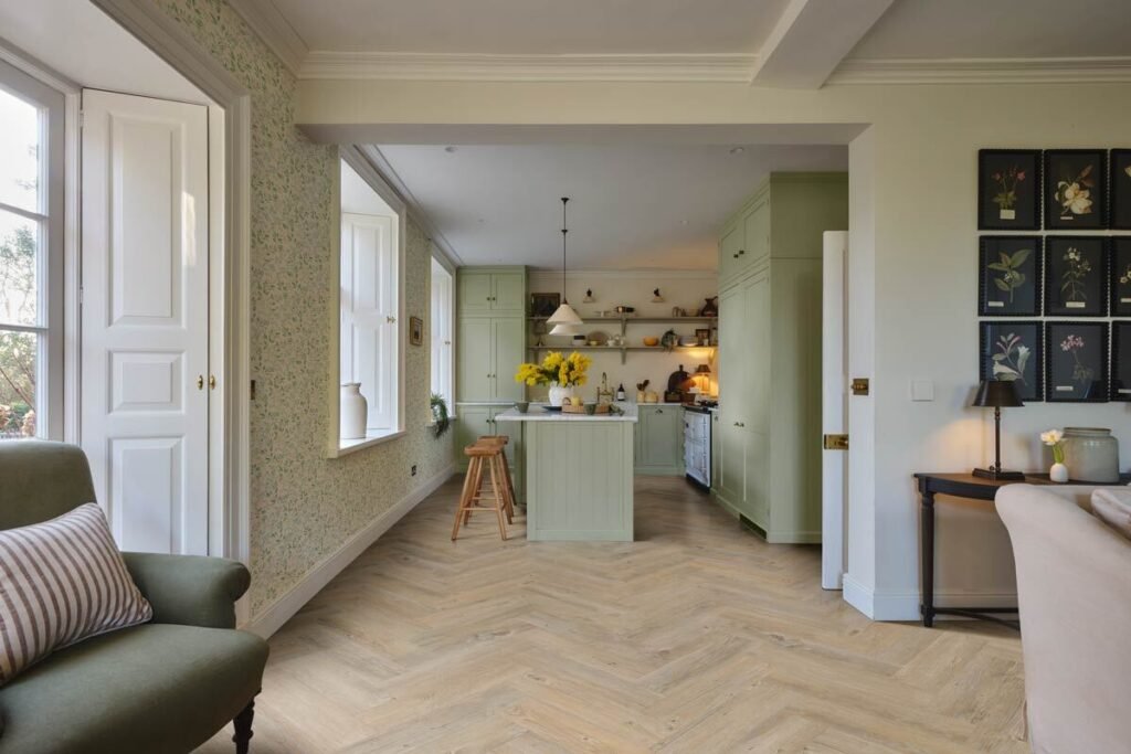 Country Oak Gluedown Herringbone LVT
