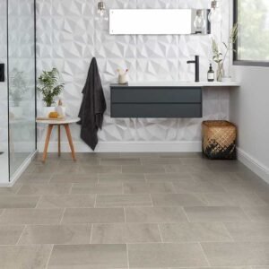 Honed Pebble Slate Gluedown Luxury Vinyl Tile