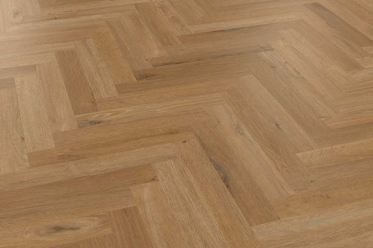 Traditional Character Oak Gluedown Herringbone
