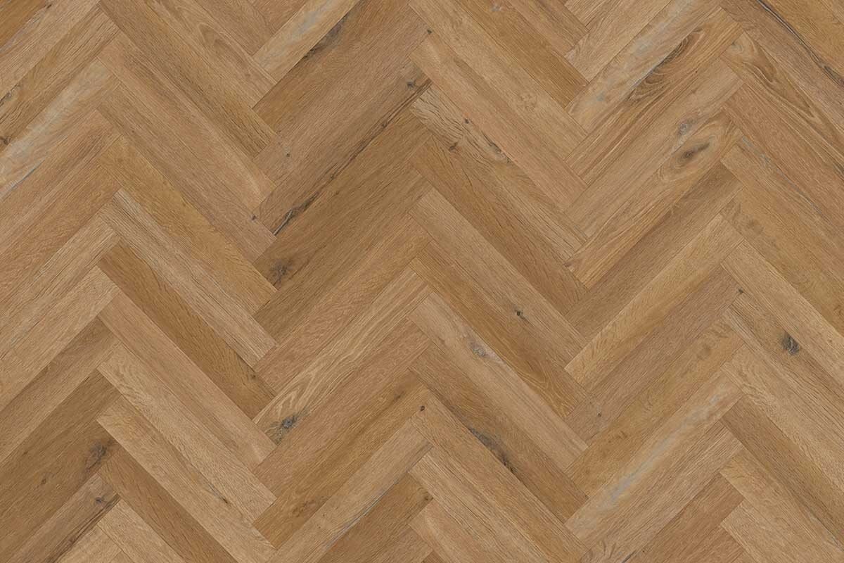 Traditional Character Oak Gluedown Herringbone