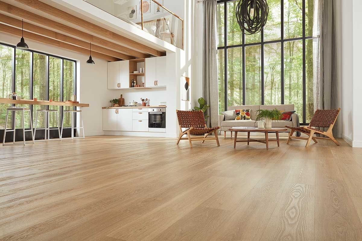Warm Brushed Oak Gluedown LVT